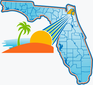 Map showing the location of Jacksonville Housing in the state of Florida